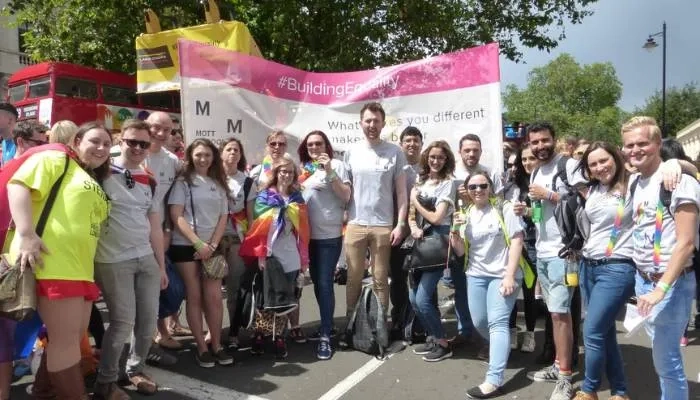 Group photo at Pride